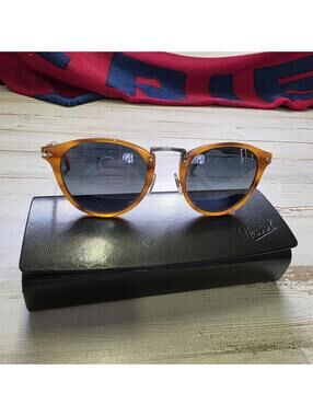 Persol 3108-S 960/S3 Round Tortoise Shell Typewriter Edition Polarized Sunglass